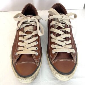 Converse Leather Lowcut All Star Boot Sneakers  Brown Pinecone Unisex 8.5/10.5